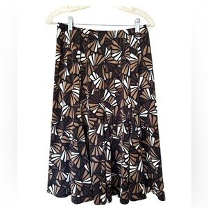 VTG Y2K CHICO’S M Midi Skirt Women Paisley Boho Liquid Fabric Whimsigoth festiva